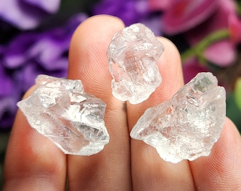 Etched Quartz Specimen, Seed Crystal - Raw Clear Quartz Stone