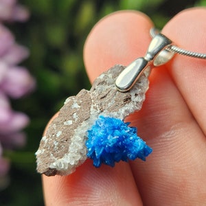 Cavansite Pendant / Cavansite Cabochon / Cavansite Necklace / Cavansite Jewelry / Polished Cavansite Crystal / Cavansite in Matrix