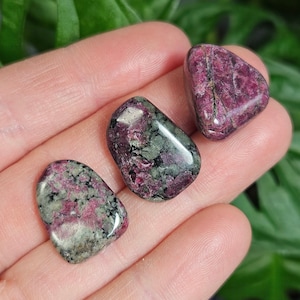 Eudialyte Stone / RARE Crystal / Eudialyte Tumbler / Eudialyte Stone / Polished Eudialyte / Tumbled Eudialyte / Natural Eudialyte Specimen