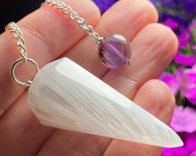 Scoelcite & Super 7 Pendulum / Crystal Pendulum / Melody Stone / Super