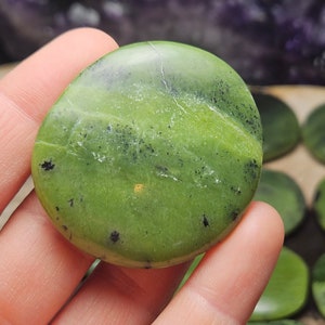 Canadian Jade Palm Stone: Polished Green Jade