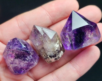 Smoky Amethyst Crystal - Amethyst Madagascar - Smoky Amethyst Point - Amethyst Crystal - Smoky Amethyst Tower - Polished Amethyst Stone