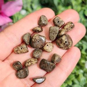 Meteorite Bead: Drilled Polished Chondrite Meteorite for Jewelry Making
