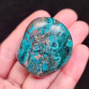 Dioptase Crystal Specimen: RARE Polished Congo Dioptase, 59g