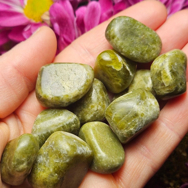 Vesuvianite Crystal / Vesuvianite / Idocrase / Idocrase Smooth / Vesuvianite Tumbled Stone / Vesuvianite Stone / Italy / Italian Vesuvianite