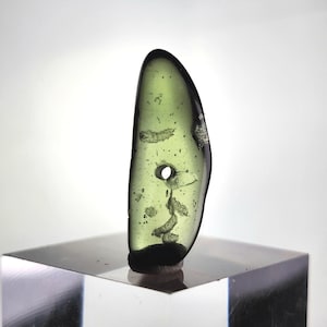 Genuine Moldavite Bead - 1.4g Authentic Moldavite - Polished Moldavite - Moldavite - Moldavite Tektite - Moldavite Crystal - Moldavite Stone