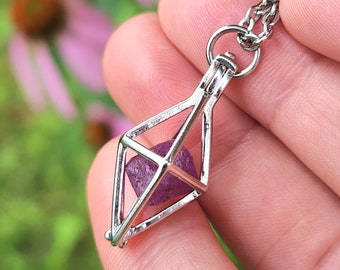 Raw Ruby Crystal Pendant, Natural Ruby Jewelry