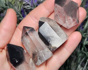 Black Phantom Quartz from Brazil - Brazilian Polished Quartz - Phantom Crystal - Black Phantom Quartz - Black Phantom Crystal - Black Quartz