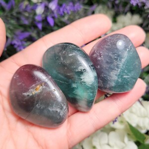 Nigerian Fluorite Crystal - Tumbled Fluorite - Fluorite Specimen - Fluorite Crystal - Polished Fluorite - Rainbow Fluorite - Fluorite Tumble