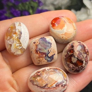 Mexican Fire Opal Crystal - Fire Opal Cabochon - Polished