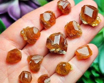 Spessartine Garnet, Raw Orange Garnet Crystal