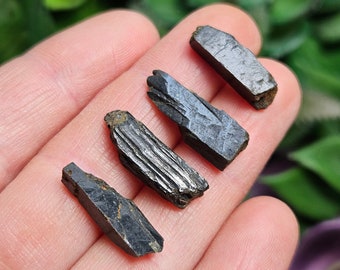 Cristal noir d'Aegirine, Malawi Aegirine - Spécimen de pierre d'Aegirine