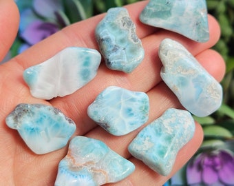 Blue Larimar - Larimar Crystal - Tumbled Larimar - Polished Larimar - Larimar Stone - Tumbled Stones - Larimar AAA - Larimar Tumbled