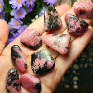 Rhodonite Crystal - Polished Rhodonite - Tumbled Rhodonite - Natural Rhodonite - Rhodonite Stone - Pink Rhodonite - Rhodonite Gemstone