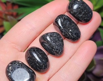 Nuummite Crystal / Coppernite Crystal / Coppernite Stone / Coppernite Palm Stone / Nuummite Stone / Indian Nuummite / Tumbled Nuummite