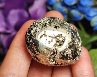 Pyrite Crystal / Fools Gold / Pyrite Stone / Pyrite Tumble / Tumbled Pyrite / Fool's Gold / Pyrite Cluster / Pyrite Gold / Polished Pyrite