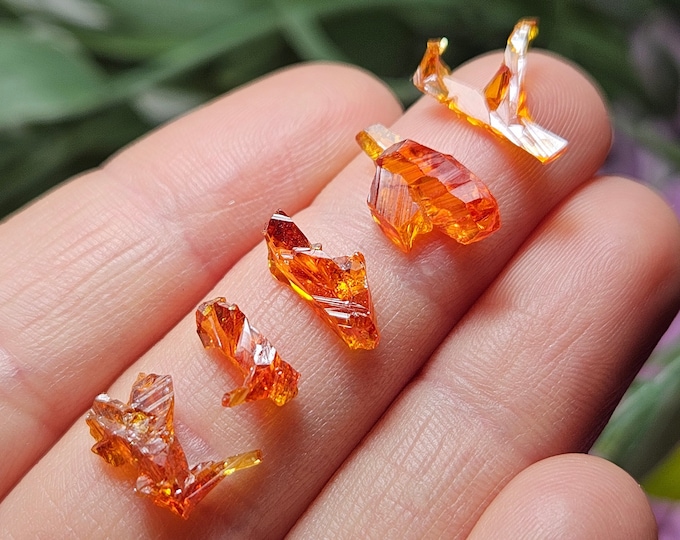 ORANGE Zincite Crystal / RARE Crystal / Zincite Cluster / Polish