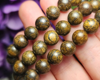 Bronzite Crystal Bracelet, Beaded Bronzite Jewelry, Beaded Gemstone Bracelet
