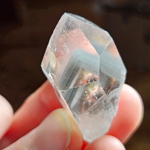 Actinolite Phantom Quartz Point - Brazilian Crystal