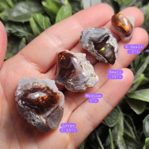 Mexican Fire Agate Specimen, Polished Natural Fire Agate from Mexico image 2