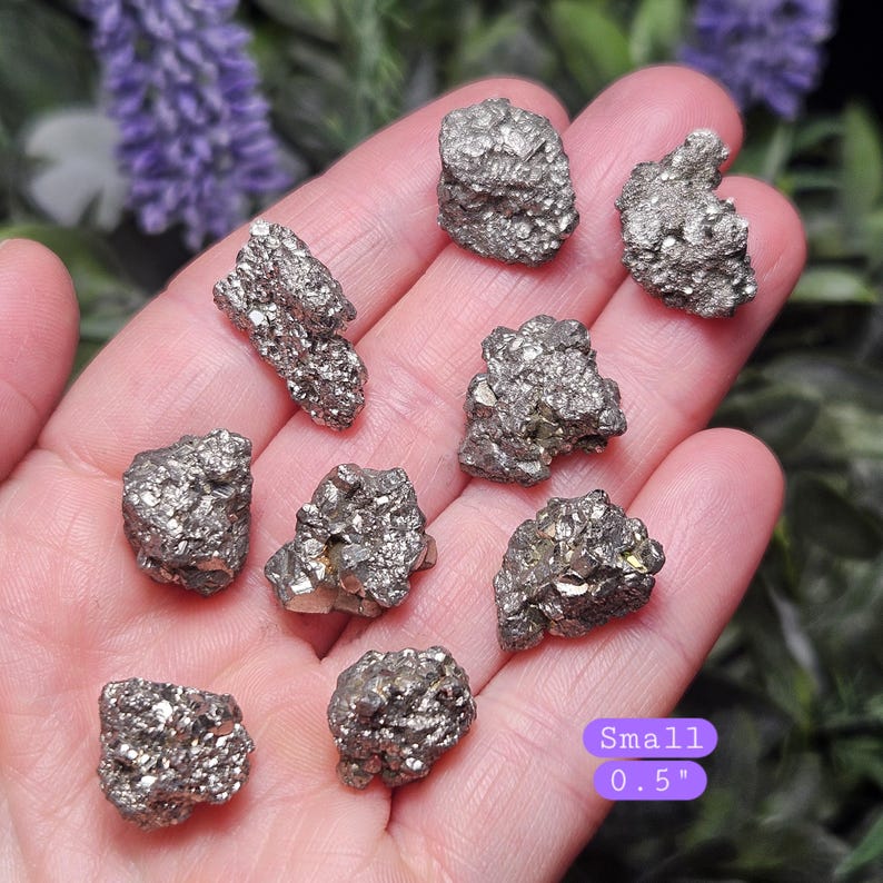 Pyrite Crystal - Pyrite Stone - Fool's Gold Raw Rock - Pyrite Crystals - Pyrite Cluster Quality - Golden Pyrite - Fools Gold Nuggets image 7