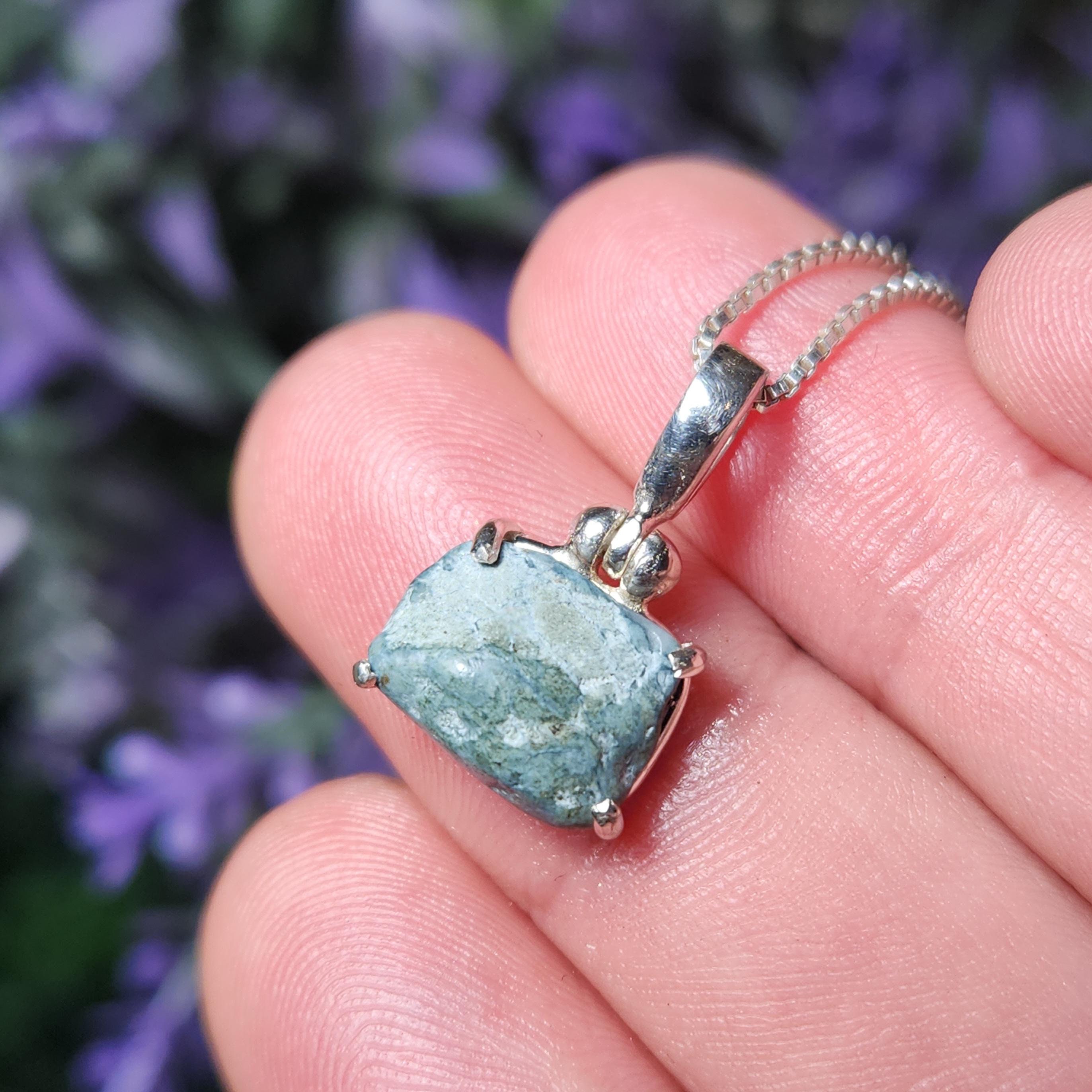 Benitoite Pendant RARE Crystal Benitoite Necklace Benitoite