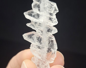 Quartz Faden squelettique - Quartz Faden de l'Himalaya - Quartz Faden des Alpes - Quartz Faden brut - Pierre de quartz Faden - Quartz Faden gravé