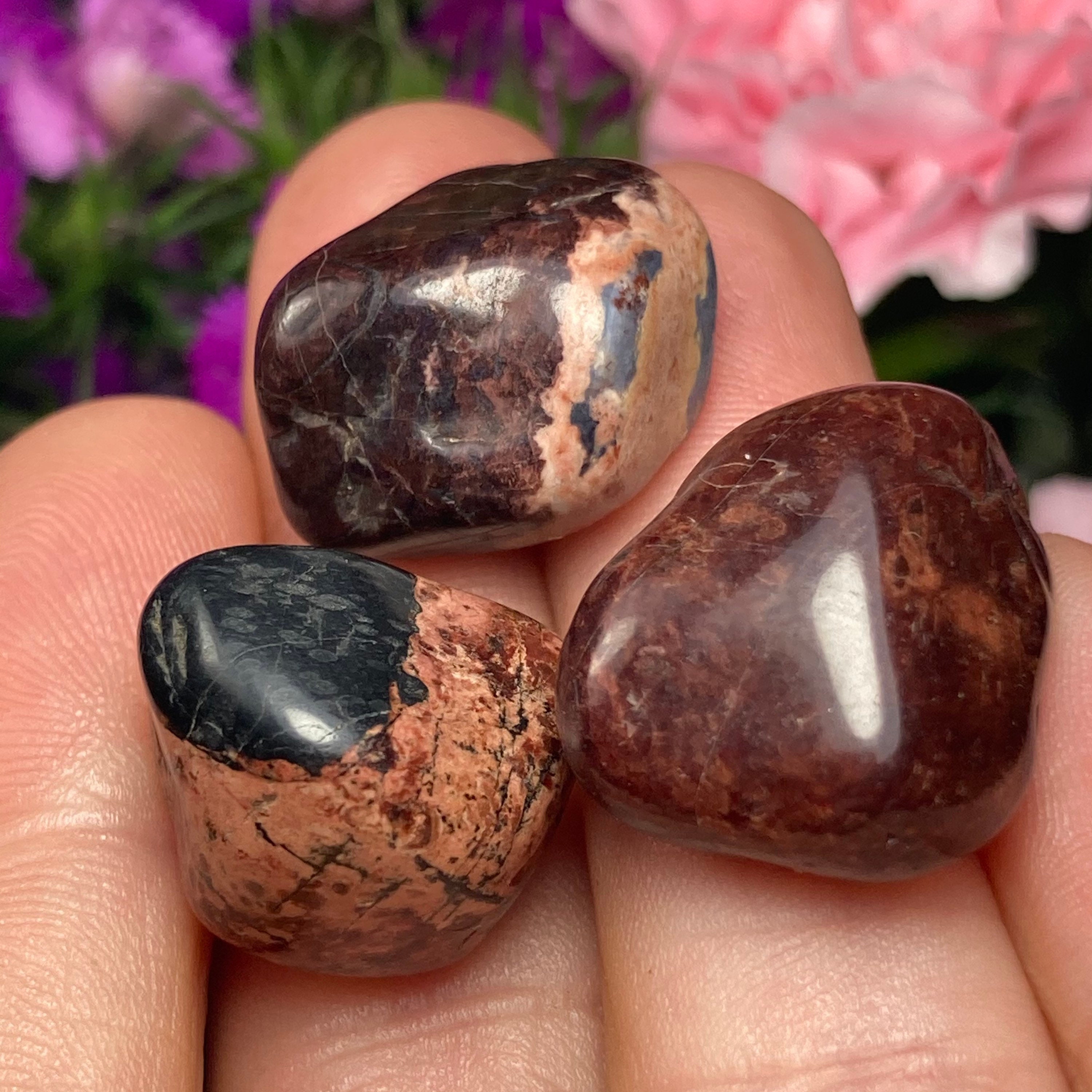 Bustamite Crystal with Black Manganese & Sugilite