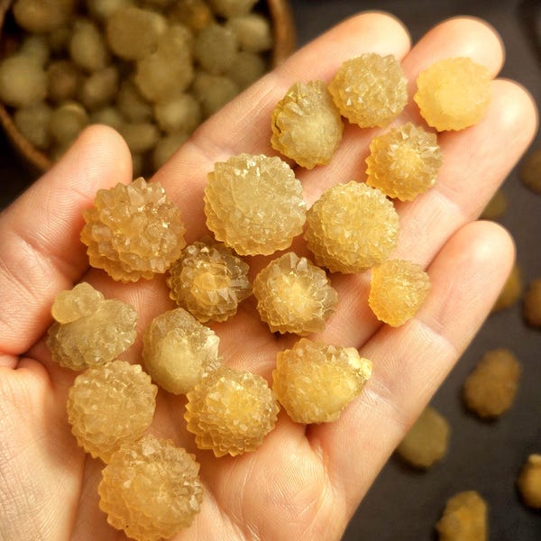 Natürlicher Stern Citrin aus Marokko, Seltene Spiky Nodules
