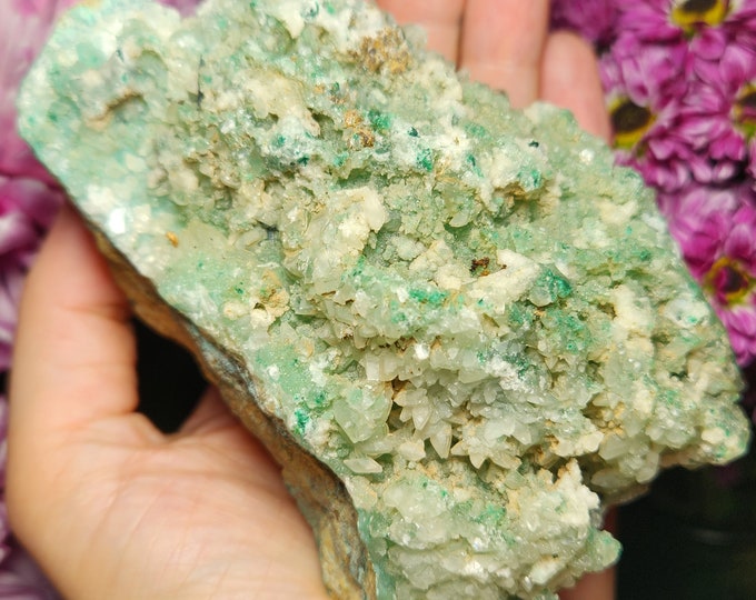 Gem Silica Crystal / Chrysocolla / Quartz / Chrysocolla Chalcedony