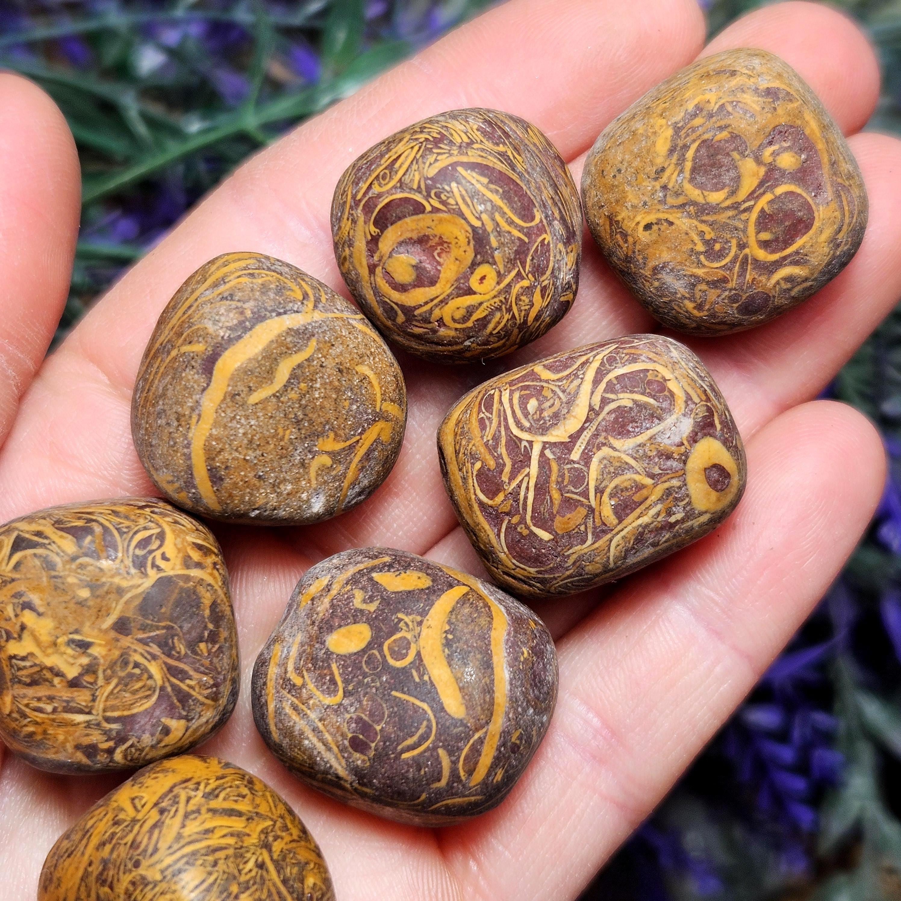 Calligraphy Stone Specimen: Miriam Jasper Palm Stone (15-20mm) - Etsy