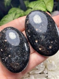 Nuummite Palm Stone, Indian Coppernite Crystal Specimen