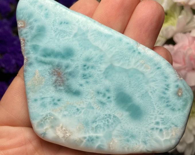 Larimar Crystal / Natural Larimar / Polished Larimar / Pectolite / Larimar Stone / Larimar Slab