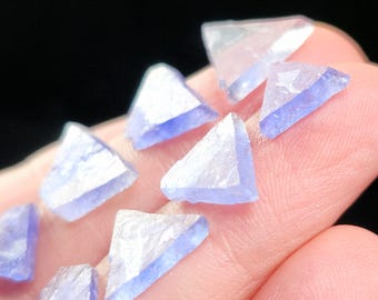 Bingham Blue Fluorite Octahedron Slice, New Mexico Fluorite - UV Reactive - Blanchard Mine, New Mexico