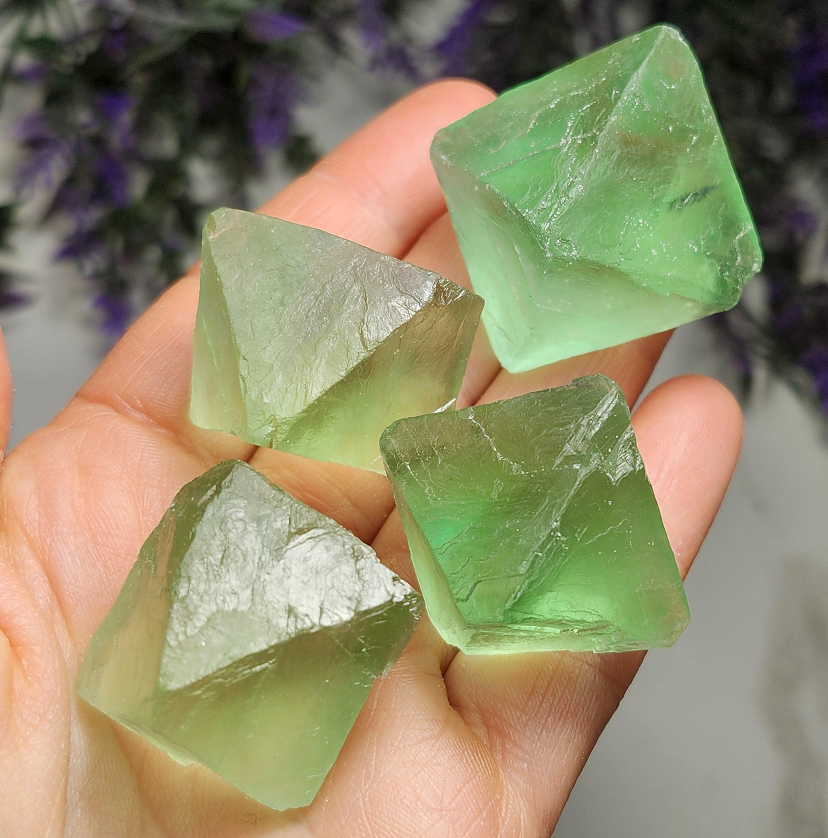 XL Green Fluorite Octahedron - Fluorite Octahedron China - Fluorite Octahedron - Green Fluorite - Fluorite Crystal - Raw Fluorite