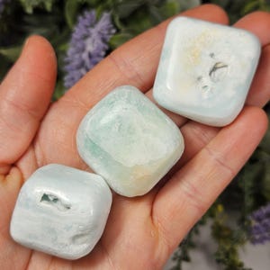 Blue Aragonite Crystal - Blue Aragonite Stone - Polished Blue Aragonite - Aragonite Stone - Blue Aragonite Stone - Polished Aragonite