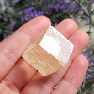 Optical Calcite - Iceland Spar - Optical Crystal - Calcite Stone - Raw Calcite Specimen - Optic Calcite - Clear Calcite - Calcite Rhomb