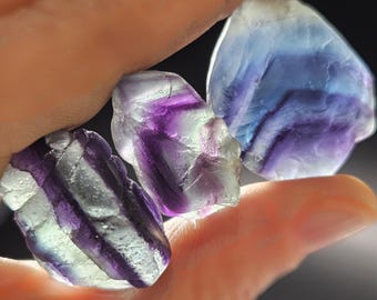 Raw Rainbow Fluorite Crystal Specimen: Natural Stone
