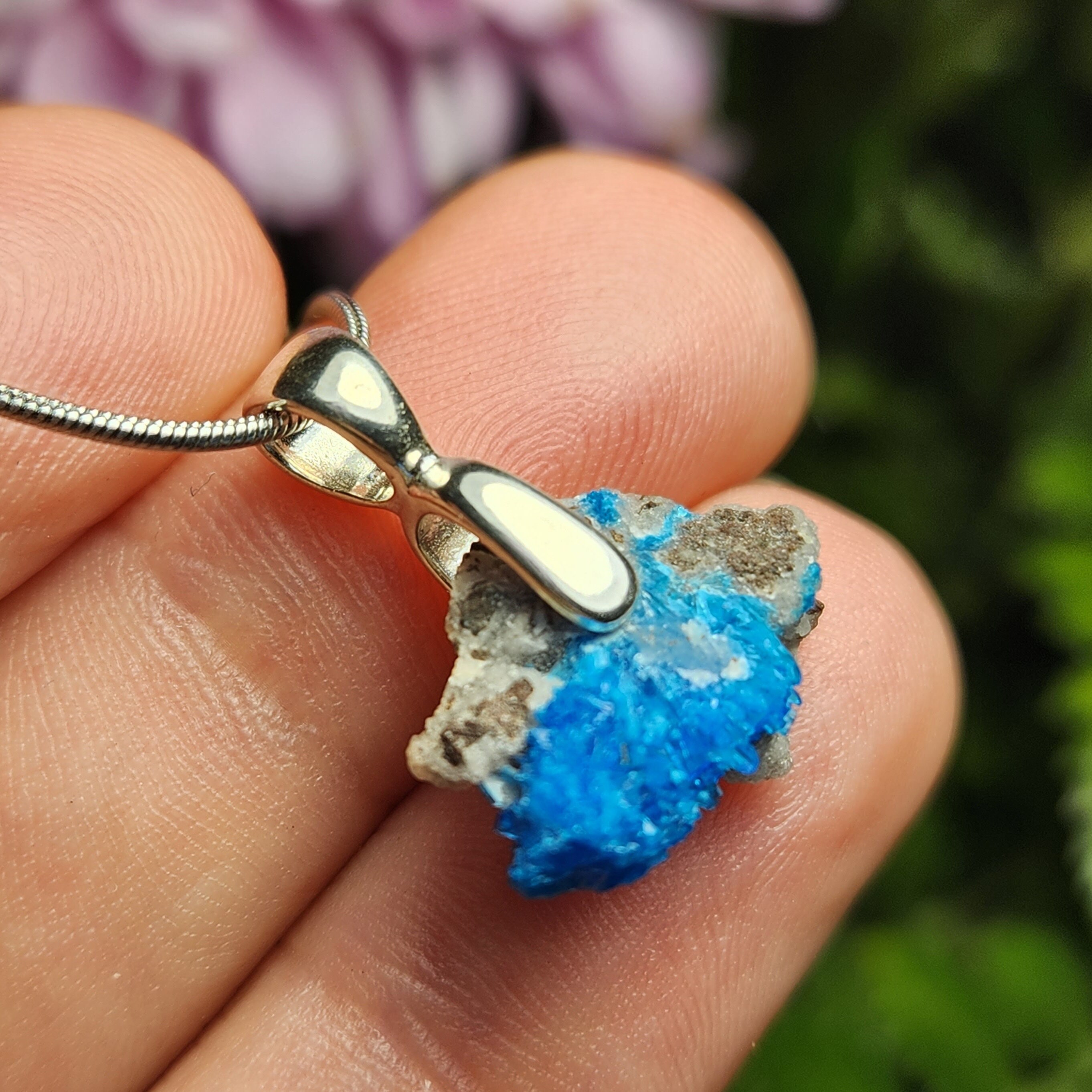 Cavansite Pendant Cavansite Jewelry Cavansite in Matrix