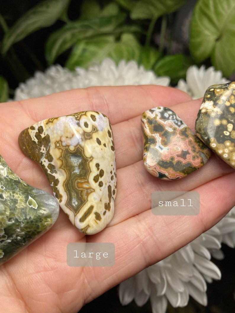 AA Ocean Jasper / Tumbled Ocean Jasper / Ocean Jasper Specimen Etsy