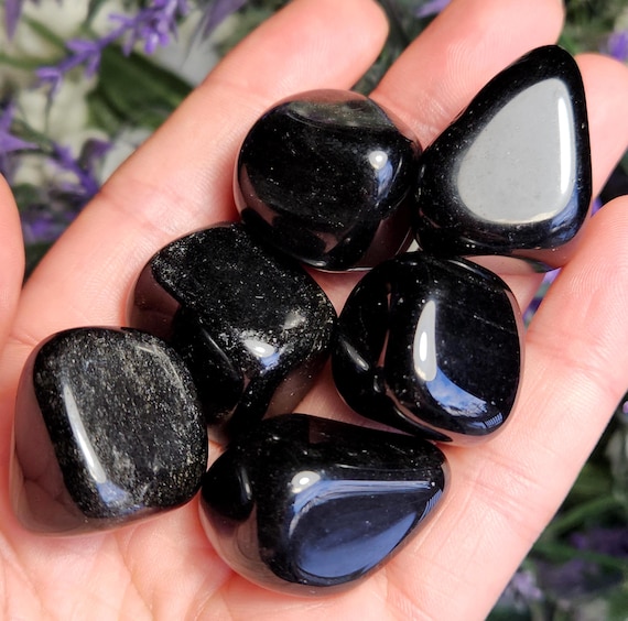 Black Obsidian Crystal (0.75"+), Polished Obsidian, Natural Stone Specimen