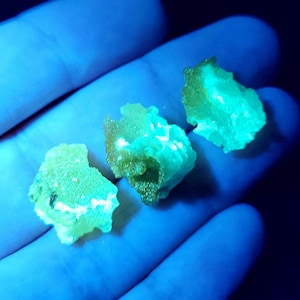 Bi-Color Zincite Crystal Specimen: Raw Orange & Blue, UV Reactive