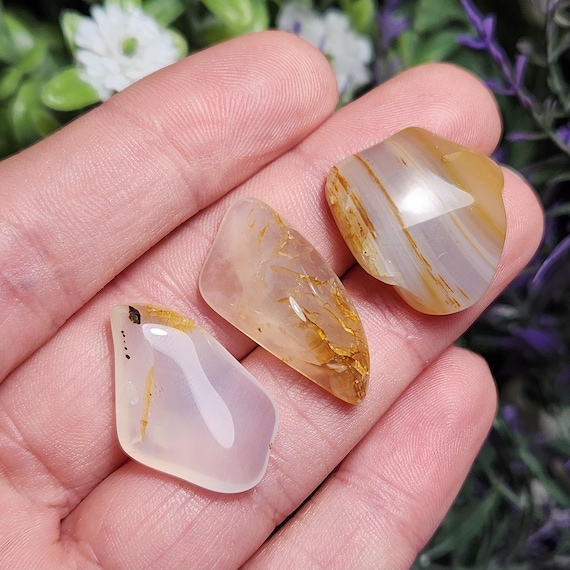 Montana Achat: Getrommelter goldener dendritischer Kristall - Etsy.de