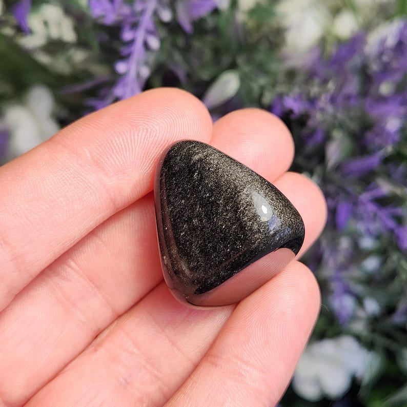 Black Obsidian Crystal (0.75"+), Polished Obsidian, Natural Stone Specimen image 2