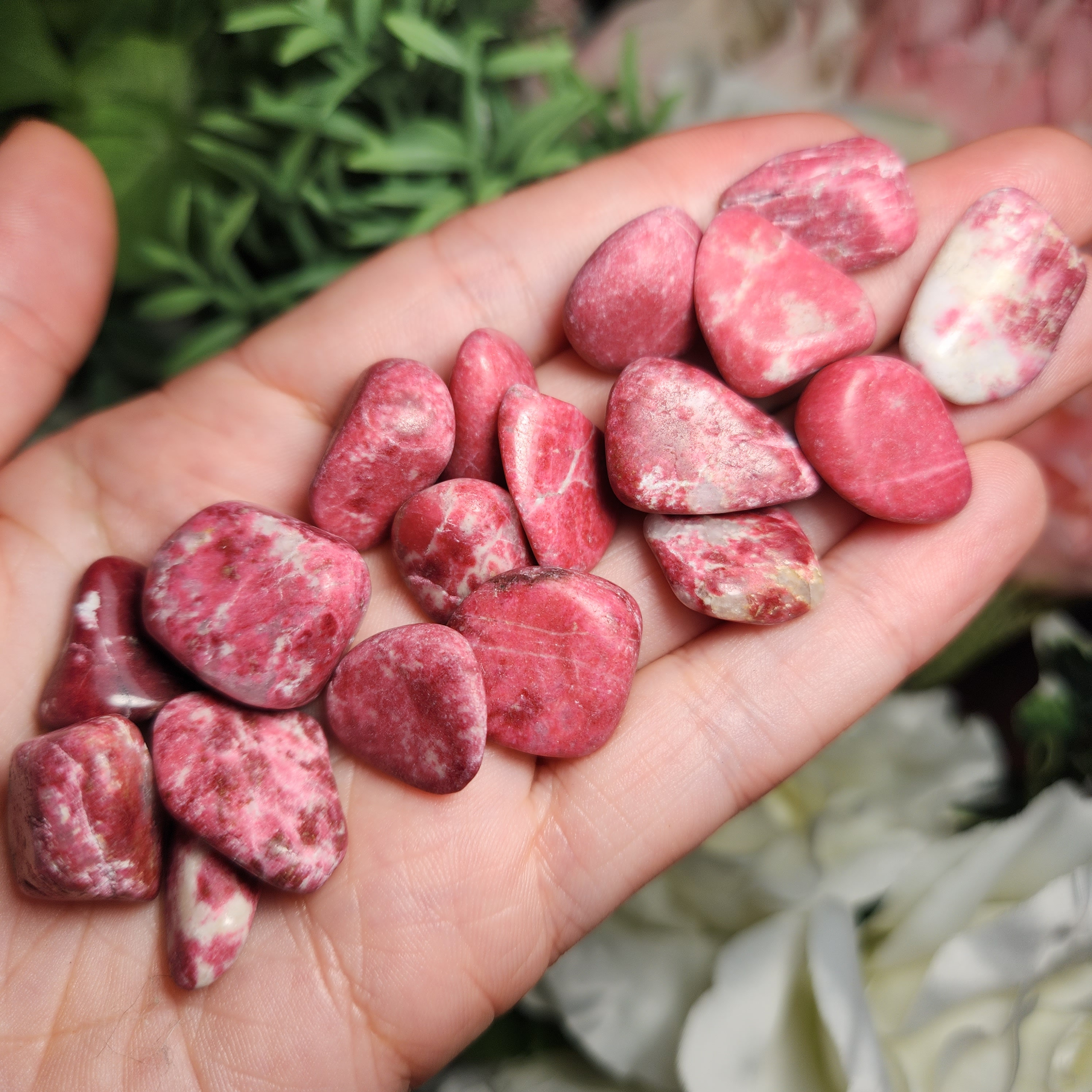 画材 Thulite genuine Polished Pink Thulite Crystal Specimen: Norwegian Rosaline Zoisite