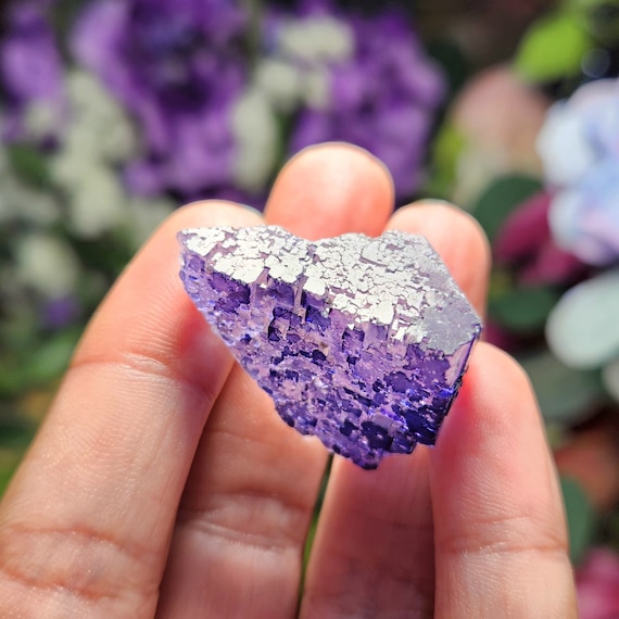 Etched Fluorite - Cubic Fluorite - Purple Fluorite - Raw Fluorite Stone - Fluorite Crystal - Fluorite Specimen - Mexican Fluorite - Fluorite