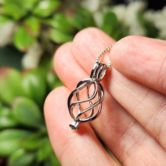 Silver Crystal Cage Necklace Silver Crystal Cage Necklace