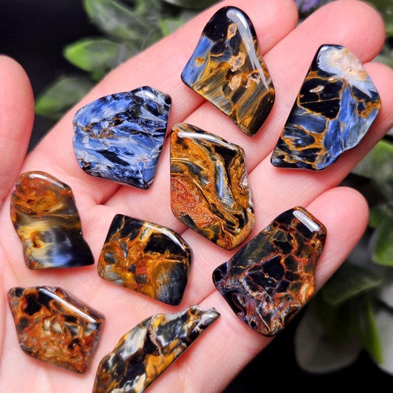 Pietersite AAA Crystal, Genuine Namibian Pietersite, Polished Pietersite Crystal Specimen, Blue Gold Red Pietersite