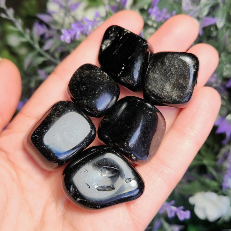 Black Obsidian Crystal (0.75"+), Polished Obsidian, Natural Stone Specimen image 6