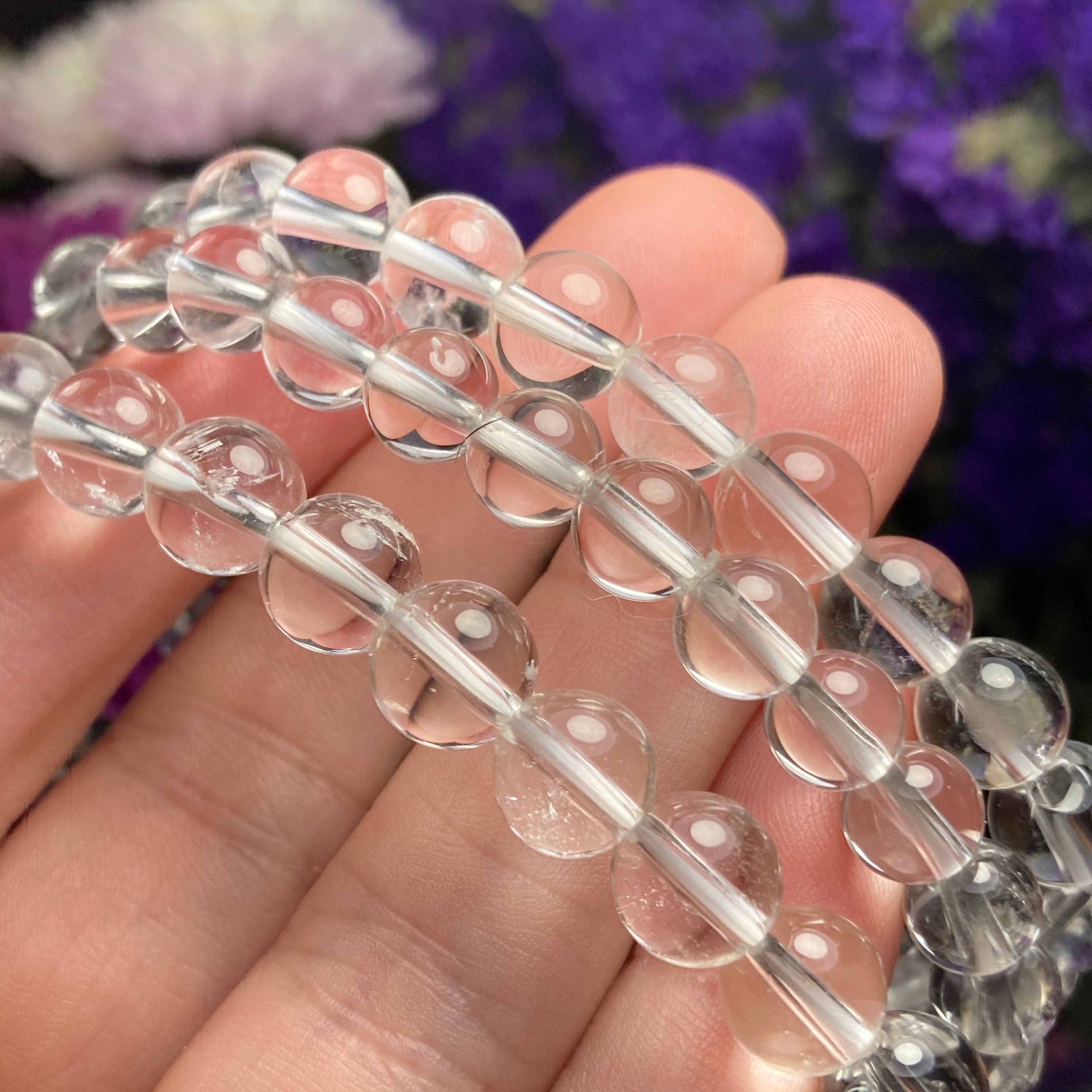 ブレスレット Clear Quartz Bracelet #7909 Quartz Bracelet - Clear Quartz Crystal - Crystal Bracelet